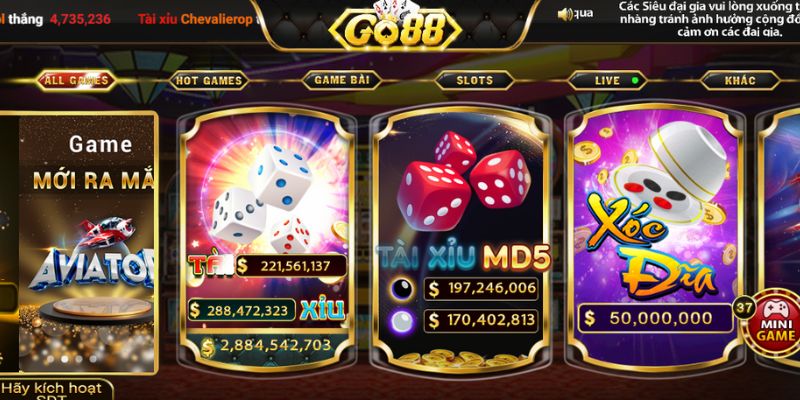 Tham gia tài xỉu link vào GO88