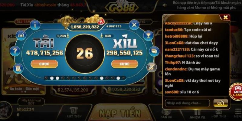 Trải nghiệm tài xỉu GO88 android