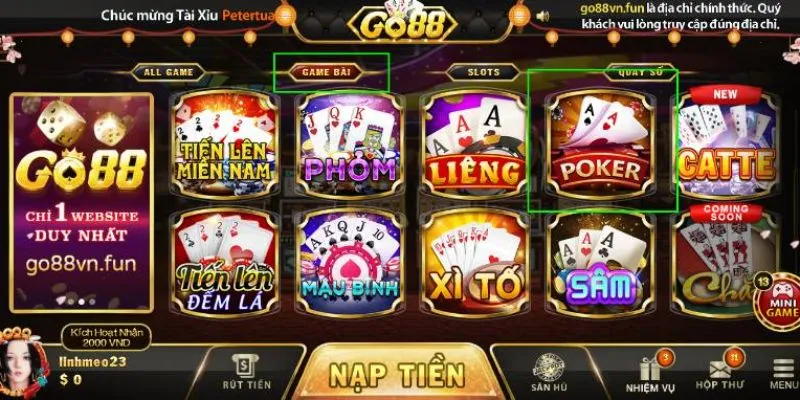 Tham gia chơi Phỏm GO88 IOS