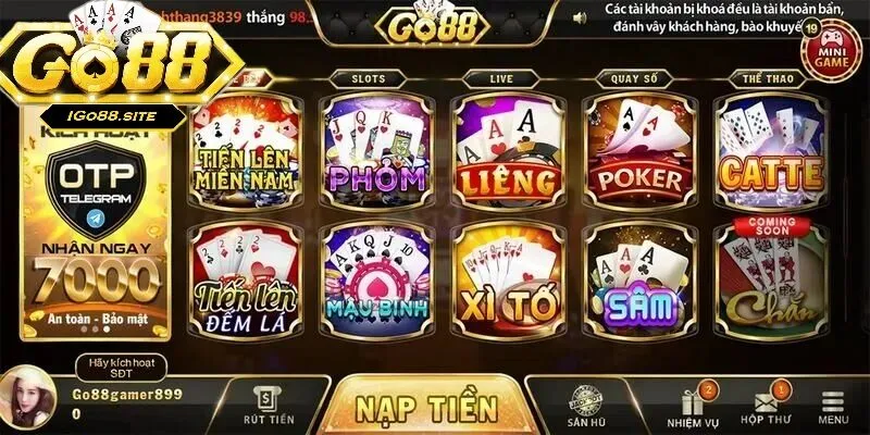 Các game nổi bật tại go88 Các game nổi bật tại go88