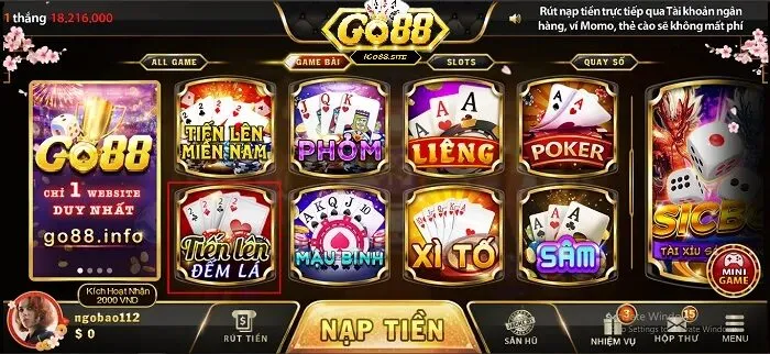 Các loại game phổ biến tại go88 Các loại game phổ biến tại go88