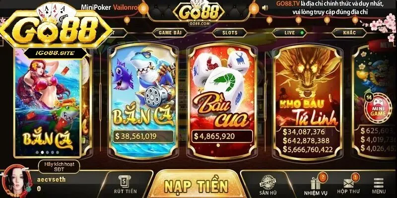 Dịch vụ và tính năng nổi bật tại go88 Dịch vụ và tính năng nổi bật tại go88